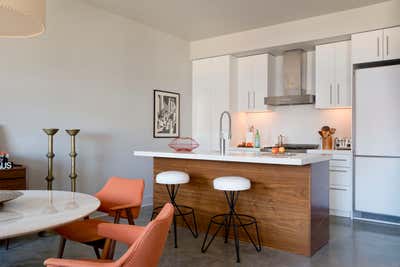 Mid-Century Modern Apartment Kitchen. Custom Contemporary Apartment by Eleven Interiors LLC.