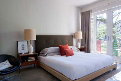  Mid-Century Modern Apartment Bedroom. Custom Contemporary Apartment by Eleven Interiors LLC.