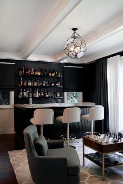  Transitional Family Home Bar and Game Room. Mandeville Canyon by Palevsky.
