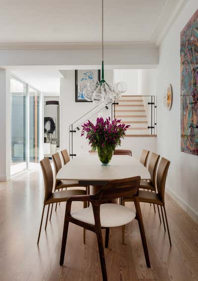  Contemporary Family Home Dining Room. Beacon Hill Carriage House by Eleven Interiors LLC.