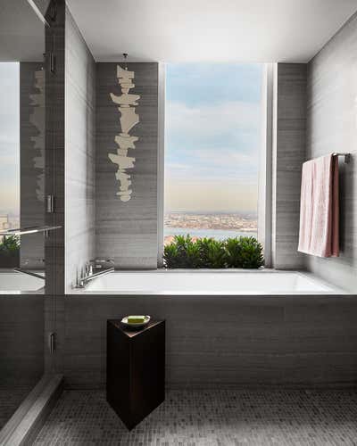  Contemporary Apartment Bathroom. One Manhattan Square by Jamie Bush + Co..