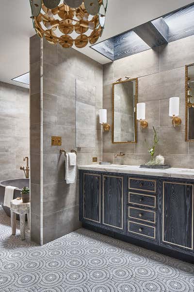 Transitional Family Home Bathroom. Family Compound by Shannon Connor Interiors.