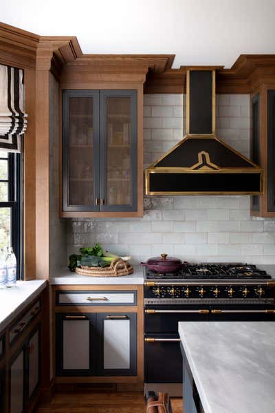  Mid-Century Modern Family Home Kitchen. English Arts & Crafts Style Home by Nina Farmer Interiors.