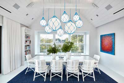 Beach Style Vacation Home Dining Room. Montauk Home by Ghislaine Viñas .