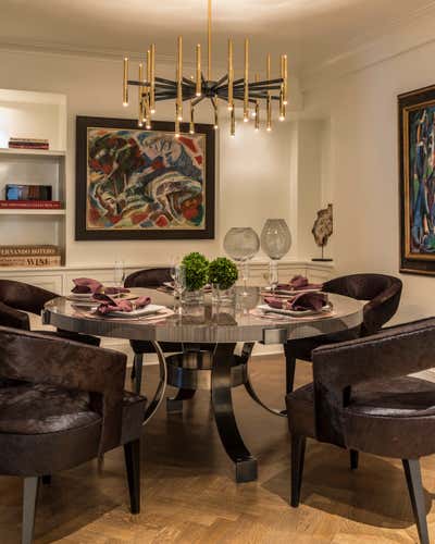 Transitional Apartment Dining Room. Pied-a-terre by J Cohler Mason Design.