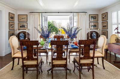  Transitional Family Home Dining Room. Martha's Vineyard by Gil Walsh Interiors.
