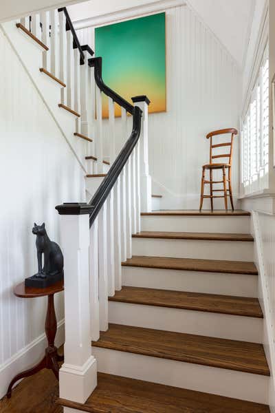  Transitional Family Home Entry and Hall. Martha's Vineyard by Gil Walsh Interiors.