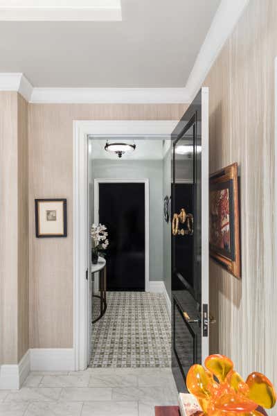  Transitional Apartment Entry and Hall. Carnegie Hill by J Cohler Mason Design.