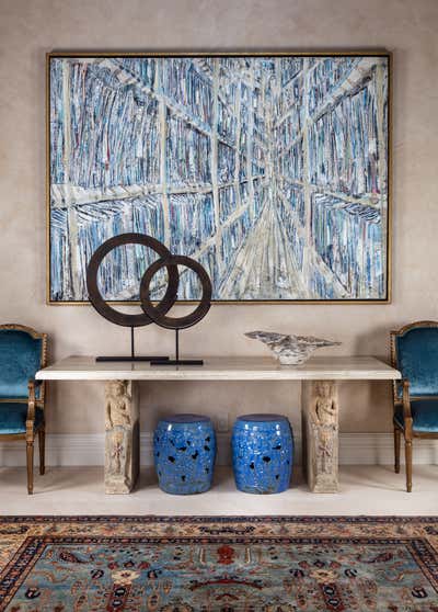  Contemporary Transitional Family Home Entry and Hall. Palm Beach Estate  by Gil Walsh Interiors.