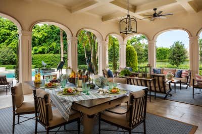 Transitional Patio and Deck. Palm Beach Estate  by Gil Walsh Interiors.
