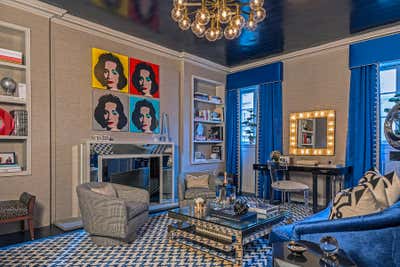  Transitional Entertainment/Cultural Living Room. Holiday House by J Cohler Mason Design.