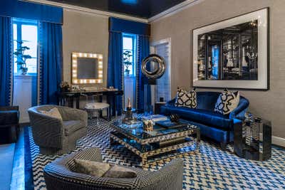  Transitional Entertainment/Cultural Living Room. Holiday House by J Cohler Mason Design.