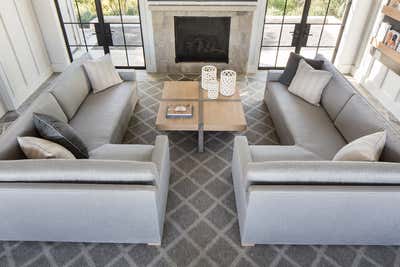  Farmhouse Family Home Living Room. Pool House by Mark Langos Interior Design.