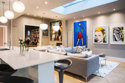  Contemporary Family Home Open Plan. Wandsworth Town House by Godrich Interiors.