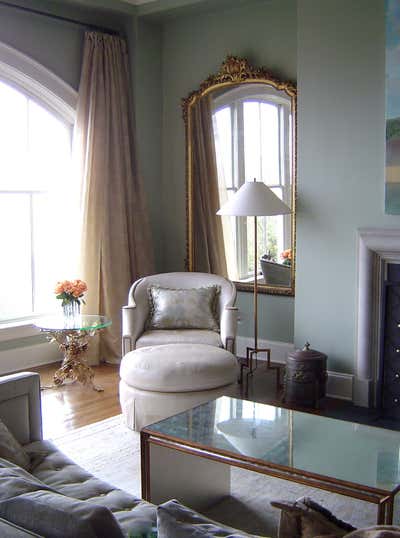 Hollywood Regency Living Room. A Luxurious Penthouse in Historic Charleston by Elizabeth Hagins Interior Design.