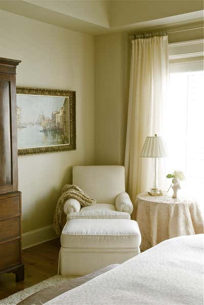  Hollywood Regency Bedroom. A Luxurious Penthouse in Historic Charleston by Elizabeth Hagins Interior Design.