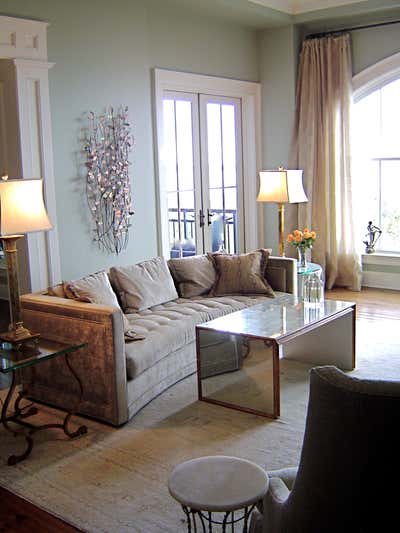  Hollywood Regency Living Room. A Luxurious Penthouse in Historic Charleston by Elizabeth Hagins Interior Design.