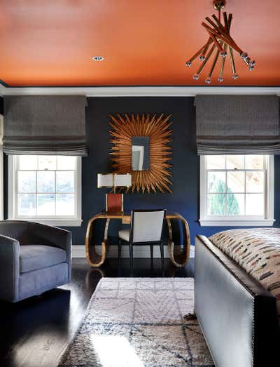  Transitional Family Home Bedroom. River Oaks Boulevard by Dennis Brackeen Design Group.
