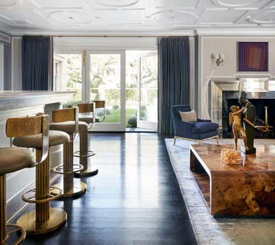  Transitional Family Home Living Room. River Oaks Boulevard by Dennis Brackeen Design Group.