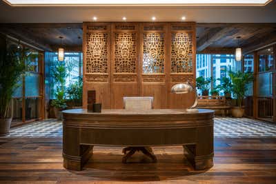  Eclectic Craftsman Mixed Use Lobby and Reception. Workplace, Central, Hong Kong by Design Stories.