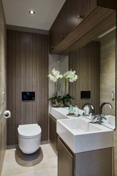  Transitional Country House Bathroom. Country House Leisure Area by Bayswater Interiors.