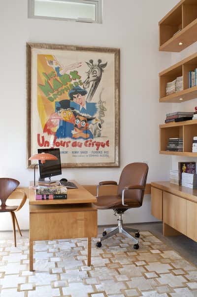 Mid-Century Modern Family Home Office and Study. Rhapsody in Blue by Grace Home Furnishings.