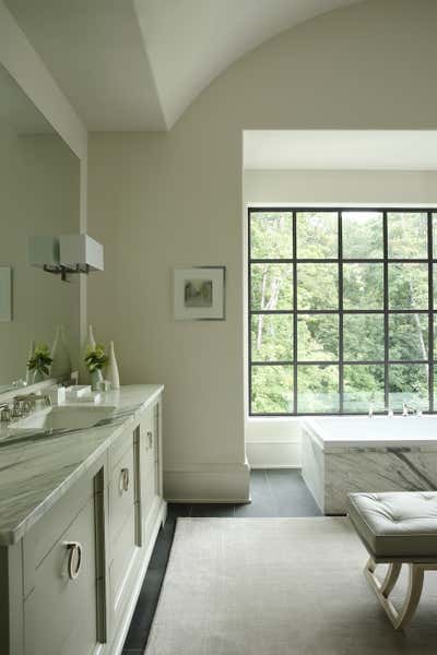 Transitional Family Home Bathroom. Buckhead Residence by Tish Mills Interiors.
