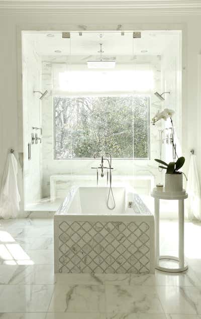 Transitional Family Home Bathroom. Bold Renovation by Tish Mills Interiors.