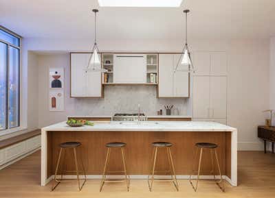 Modern Mixed Use Kitchen. One Clinton Sales Office by Studio DB.