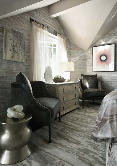  Transitional Vacation Home Bedroom. Napa Valley Vineyard Guest Retreat by Tish Mills Interiors.