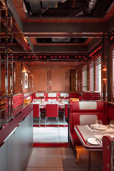 Contemporary Restaurant Dining Room. Bob Bob Cité by BradyWilliams.