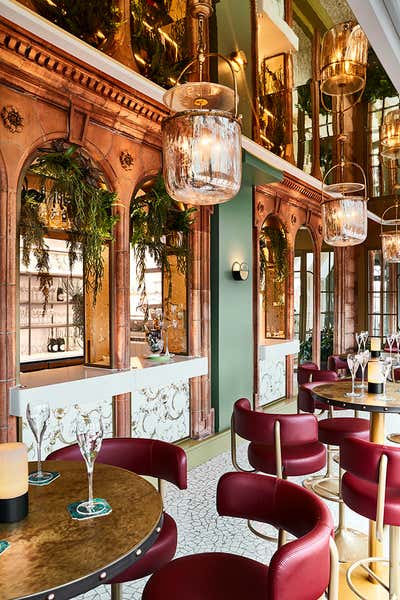  Art Nouveau Bar and Game Room. Harrods Champagne Bar by BradyWilliams.