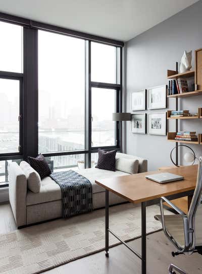  Contemporary Apartment Office and Study. Elegant Penthouse by Eleven Interiors LLC.