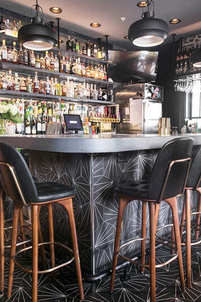  Eclectic Restaurant Bar and Game Room. Restaurant Holmes by Laura W. Jenkins Interiors.