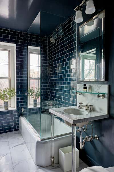  Mid-Century Modern Apartment Bathroom. Minetta Lane by Meyer Davis.