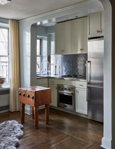  Mid-Century Modern Transitional Apartment Kitchen. Minetta Lane by Meyer Davis.