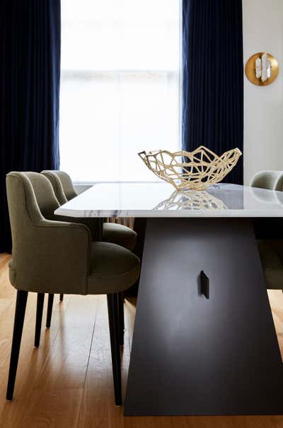 Mid-Century Modern Apartment Dining Room. Notting Hill Maisonette by Violet & George.