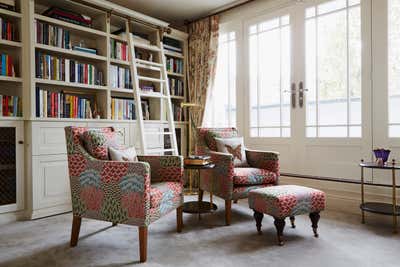  English Country Family Home Office and Study. Chelsea Townhouse by Violet & George.