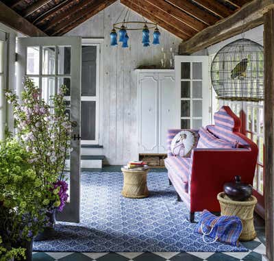  Eclectic Country House Entry and Hall. John Robshaw's Country Home by Sara Bengur Interiors.