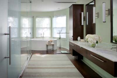Modern Family Home Bathroom. Newton Historic Home by Kristen Rivoli Interior Design.