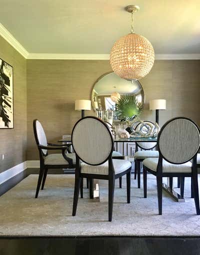  Transitional Eclectic Beach House Dining Room. East Hampton New York  by Michael Herold Design.