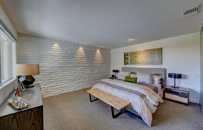  Mid-Century Modern Contemporary Vacation Home Bedroom. Indian Wells Condo by Casa Nu.