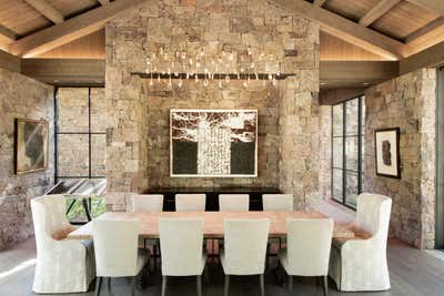  Traditional Family Home Dining Room. Rivers Edge Aspen by Eigelberger Architecture and Design.