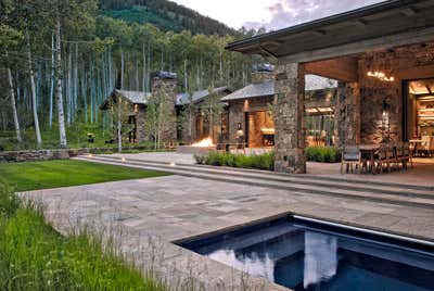  Farmhouse Family Home Exterior. Rivers Edge Aspen by Eigelberger Architecture and Design.