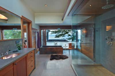  Eclectic Family Home Bathroom. Bayfront House by Michael Haverland Architect.