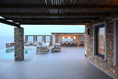  Beach Style Exterior. Kea Seafront Villa by Anna-Maria Coscoros Interior Design.