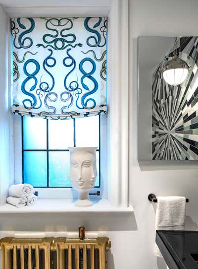  Maximalist Family Home Bathroom. Guest Bath Renovation by Right Meets Left Interior Design.