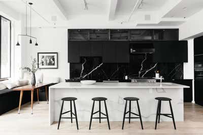 Modern Bachelor Pad Kitchen. LES Townhouse by Jae Joo Designs.