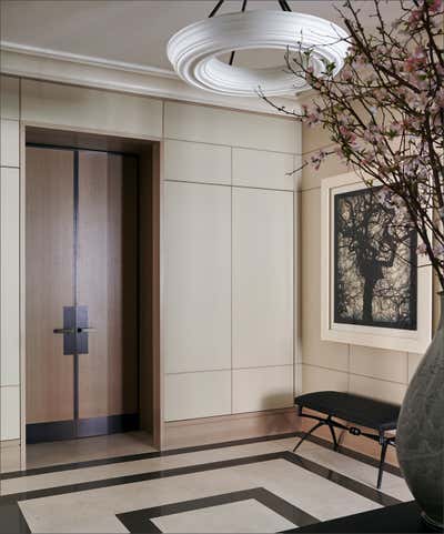  Contemporary Apartment Entry and Hall. Park Avenue Residence by Sandra Nunnerley Inc..