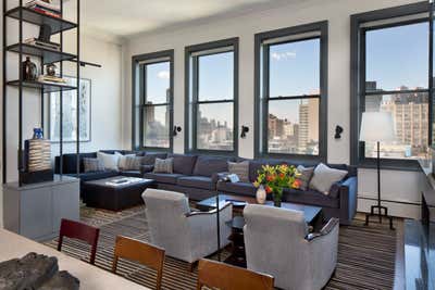 Modern Apartment Living Room. Soho Loft by Glenn Gissler Design.